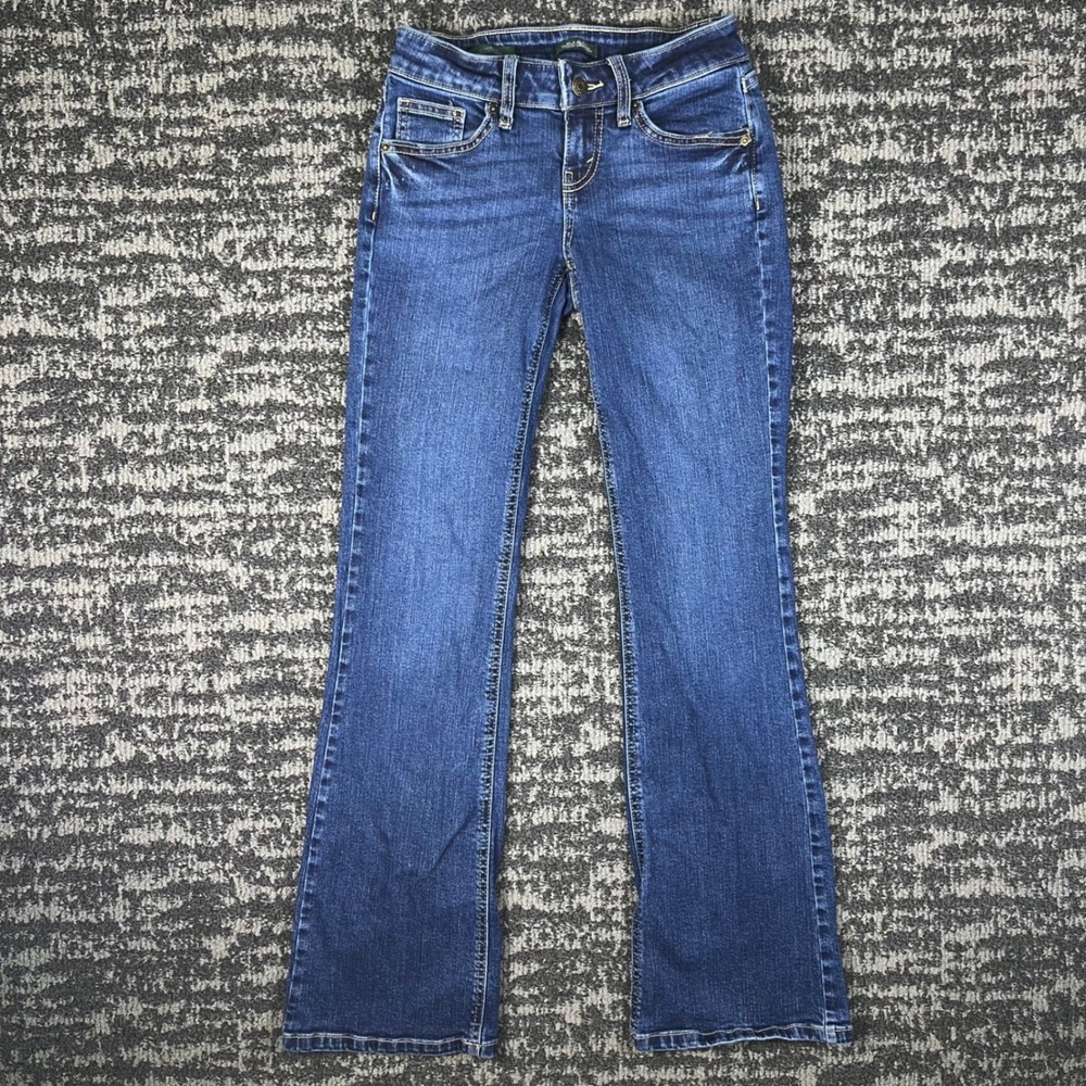 Wild Fable Bootcut Jeans Womens 00 Blue Low Rise Medium Wash Stretch Denim
